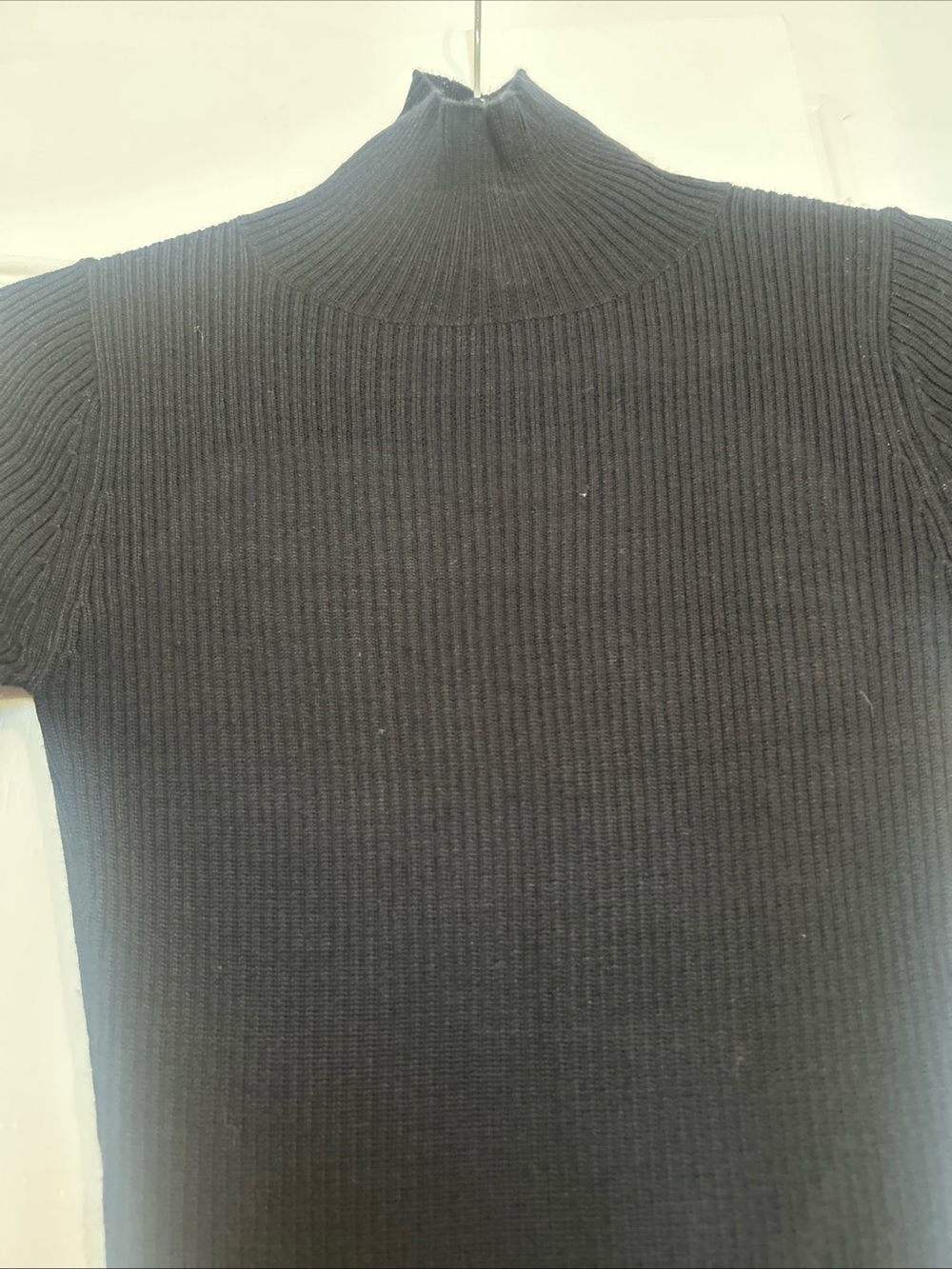 Something Navy Black Turtleneck Ribbed Open Back Long Maxi Bodycon Dress XS $165 - Picture 4 of 6